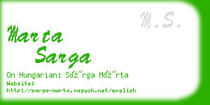 marta sarga business card